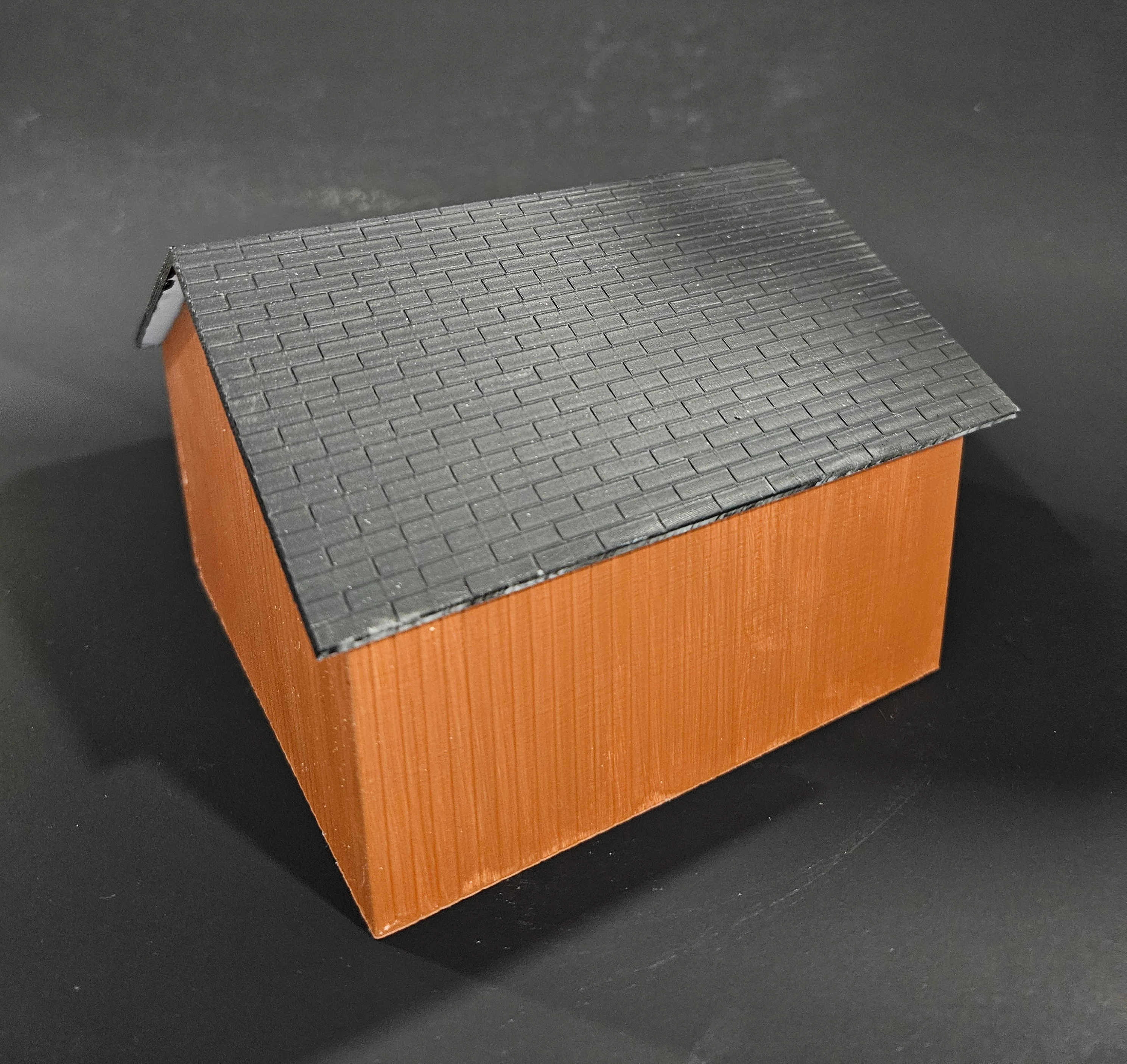 Side view of HO scale livery stable